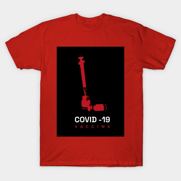 Covid Vaccine T-Shirt by Kardemirov